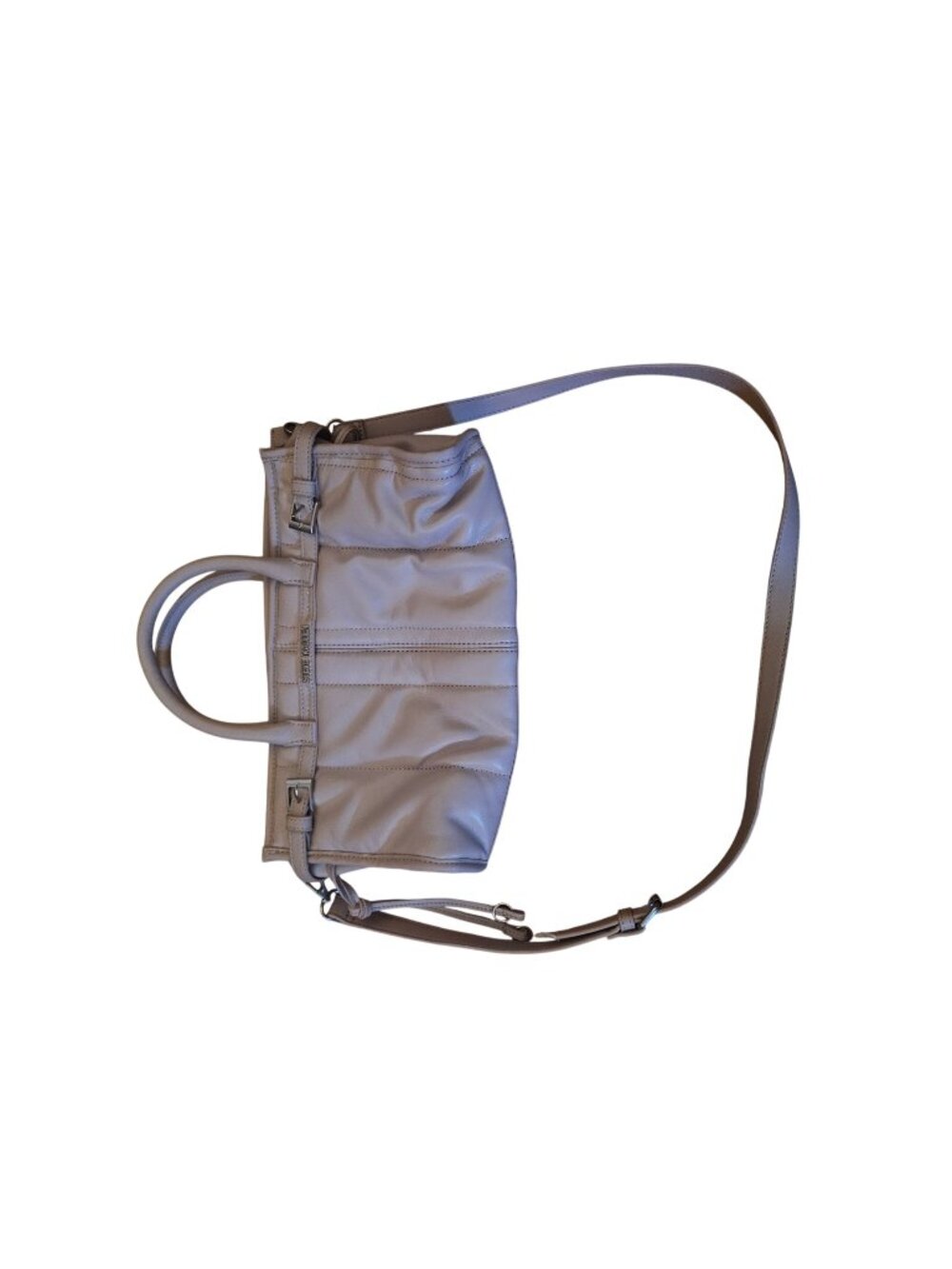 Steve Madden Quilted Faux Leather Crossbody Tote Bag With Adjustable Strap